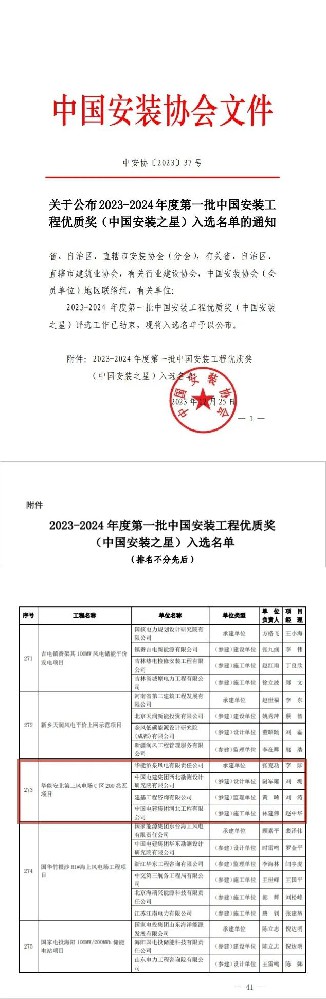喜報！成功摘“星”！公司監理的項目斬獲中國安裝工程優質獎